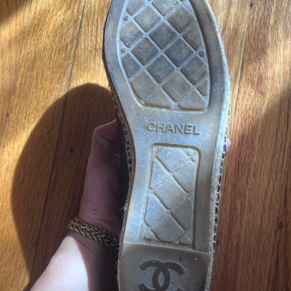 Chanel Lambskin Espadrilles 38 Black - Picture 8 of 13